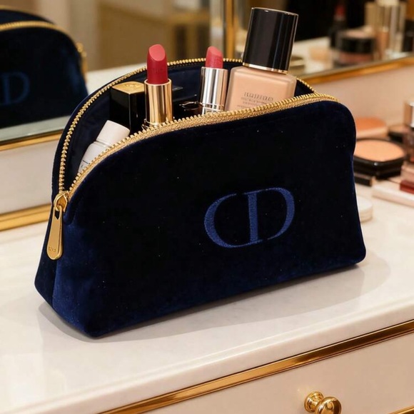 Dior Midnight Blue Velvet Cosmetic Case - Picture 2 of 6